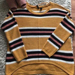 High Low Striped Sweater